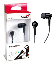 Genius GHP-206 High Performance Neodymium Headphone with Solid Bass and Extended Treble, Black